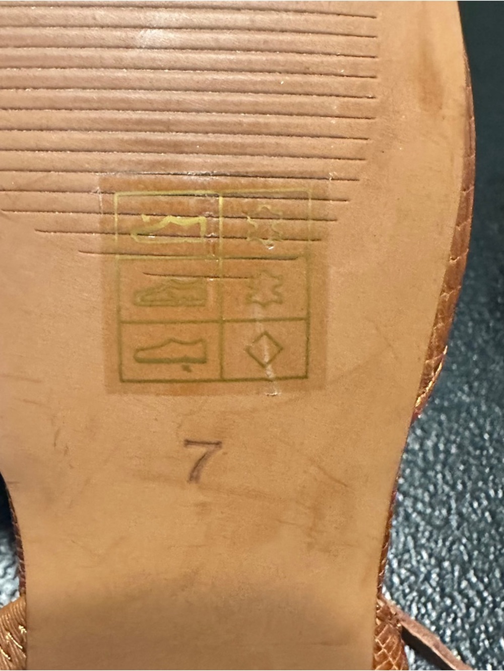 The Jeanne Slingback Flat in Lizard Embossed Leather Warm Nutmeg size 7 - Picture 6 of 7